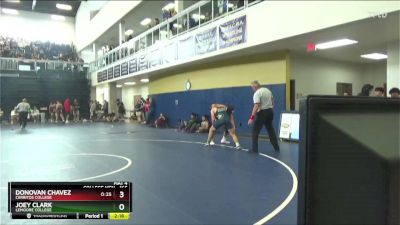 165 lbs Champ. Round 2 - Joey Clark, Lemoore College vs Donovan Chavez, Cerritos College