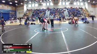 285 lbs Cons. Round 3 - Ethan Gee, Lake Region vs Liam Higgins, Wellington