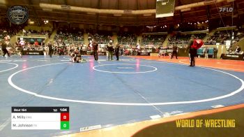 100 lbs Semifinal - Aumunique Mills, Roundtree Wrestling Academy vs Morgan Johnson, Team Nazar