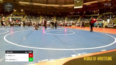 100 lbs Semifinal - Aumunique Mills, Roundtree Wrestling Academy vs Morgan Johnson, Team Nazar