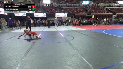 81 lbs 1st Place Match - Hattie Young, Team Champs vs Carly Cogger, Team Real Life