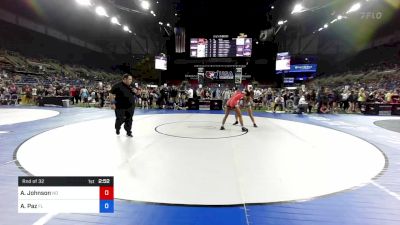 138 lbs Rnd Of 32 - Allyssa Johnson, North Dakota vs Anisah Paz, Florida