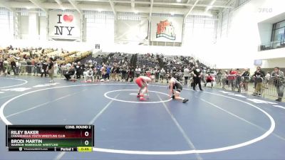 145 lbs Cons. Round 2 - Brodi Martin, Warrior Warehouse Wrestling vs Riley Baker, Canandaigua Youth Wrestling Club