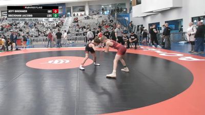 100 lbs Champ. Rd Of 16 - Jett Brenner, Grindhouse Wrestling Club vs Beckham Jacobs, Lander Legacy Wrestling Club