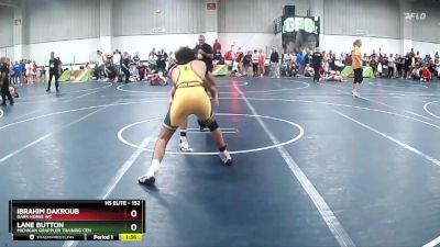 152 lbs Champ. Round 1 - Ibrahim Dakroub, Dark Horse WC vs Lane Button, Michigan Grappler Training Cen