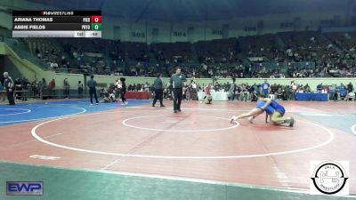 88 lbs Consi Of 8 #2 - Ariana Thomas, Piedmont vs Abbie Fields, Pryor Tigers Wrestling