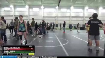 96 lbs Finals (2 Team) - Calen Saska, 84 Athletes vs Camilla Hathaway, SHWA