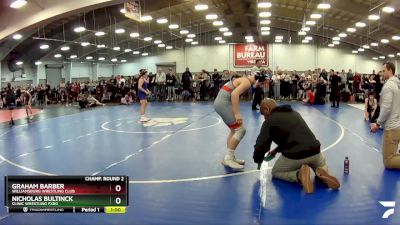 98 lbs Champ. Round 2 - Nicholas Bultinck, Clinic Wrestling FXBG vs Graham Barber, Williamsburg Wrestling Club