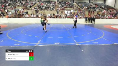 76 lbs Round Of 16 - Jacob Martinez, South Georgia Takedown Club vs Greyson Boyd, Grizzly Wrestling Club
