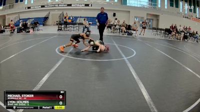 80 lbs Round 2 (6 Team) - Michael Stoker, Riverdale WC vs Lyon Holmes, BHWC Dirt Divers