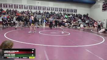145 lbs Quarterfinal - Haylee Karr, Vinton-Shellsburg vs Jordan Koehler, Benton Community