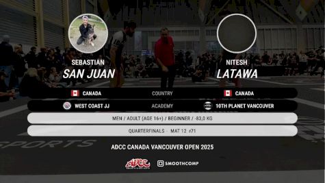 Nitesh Latawa vs Sebastian San Juan 2025 ADCC Vancouver Open