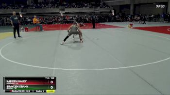 130 lbs Champ. Round 1 - Kamden Haley, Hastings vs Brayden Krank, Roseau