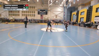 138 lbs Quarterfinal - Dominic Spennato, Salesianum vs Marvens Bernavil, Polytech