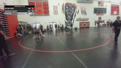 138 lbs Round 2 - Haakon Craft, Greybull/Riverside MS vs Allan Fisk, Powell Middle School