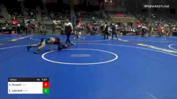 120 lbs Quarterfinal - Aj Russell, Lion WC vs Eli Leonard, Sarbacker