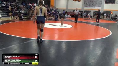 110 lbs Quarterfinal - Braelyn Suckow, Sumner-Fredericksburg vs Adriana Garcia, Linn-Mar