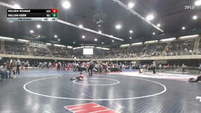 70 lbs 7th Place - Holden Wojnar, Hershey vs Willow Kerr, Millerstown