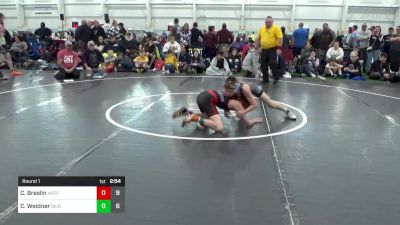 90 lbs Round 1 - Cooper Breslin, West Virginia Wild vs Carl Weidner, Death Squad Black