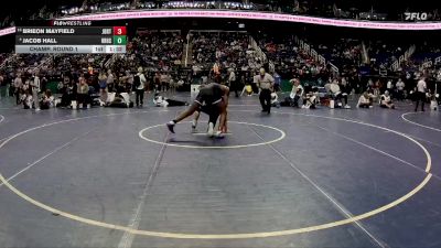 4A 165 lbs Champ. Round 1 - Brieon Mayfield, Jack Britt vs Jacob Hall, Hickory Ridge High School