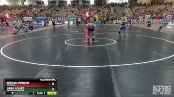 A 132 lbs Quarterfinal - Keegan Perkins, Seymour vs Greg Gomez, Martin Luther King