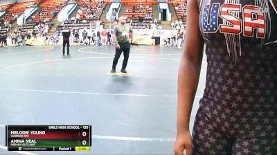 155 lbs Quarterfinal - Amina Neal, Indiana Outlaws vs Melodie Young, Warrior RTC