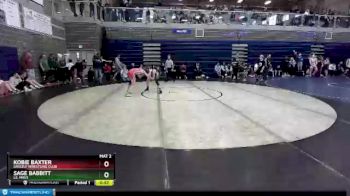 106 lbs Cons. Round 2 - Kobie Baxter, Grizzly Wrestling Club vs Sage Babbitt, Lil Mavs
