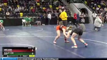 125 lbs Champ. Round 3 - Bailey Cox, NH/TV vs Amy Kish, Pleasantville