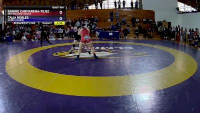 145 lbs Cons. Round 3 - Talia Robles, Elmira College vs Karime Carmarena-tejeda, New England College