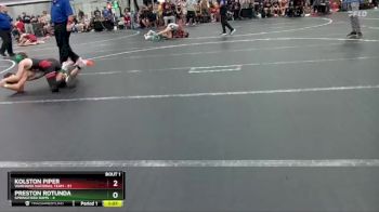 92 lbs Round 1 (4 Team) - Kolston Piper, Warhawk National Team vs Preston Rotunda, Springford Rams