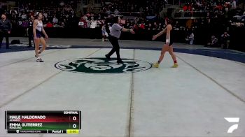 Girls 107 lbs Semifinal - Maile Maldonado, Academy vs Emma Gutierrez, Manzano