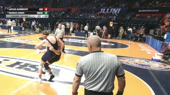 3A 215 lbs Champ. Round 1 - Lucas Albrecht, Oak Park (O.P.-River Forest) vs Roman Janek, Edwardsville (H.S.)