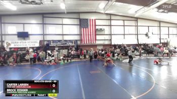 80 lbs Cons. Semi - Brock Zesiger, Sanderson Wrestling Academy vs Carter Larsen, True Grit Wrestling Club