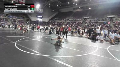 74 lbs 5th Place Match - Ezekiel Ramirez, Juggernaut WC vs Ryatt Cavazos, Top Rank