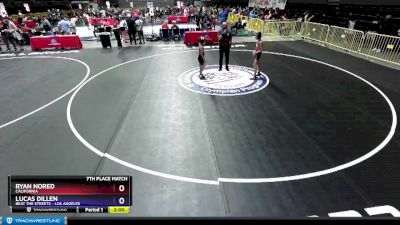 74 lbs 7th Place Match - Ryan Nored, California vs Lucas Dillen, Beat The Streets - Los Angeles