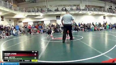 85 lbs Cons. Round 2 - Ryder Lyons, Indiana vs Erik McCoy, Silver Creek Wrestling Club