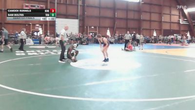 113 lbs Quarterfinal - Camden Runnels, Honey Badger Wrestling Club vs Sam Boltes, Triangle Wrestling Academy