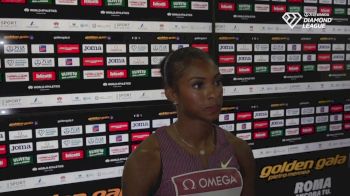 Masai Russell Happy With Healthy Race For Second In Women's 100m Hurdles At Rome Diamond League