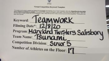 Maryland Twisters Salisbury - Tsunami [All Star L5 Senior] Varsity All Star Virtual Competition Series: Event VII