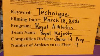 Royal Athletics [L1.1 Junior - PREP - D2] 2021 Varsity Virtual Competition Series - Prep & Novice II
