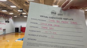 Center Hill Middle School [Game Day Junior High] 2022 UCA & UDA December Virtual Regional