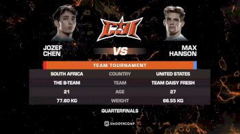 Jozef Chen vs Max Hanson | CJI 2
