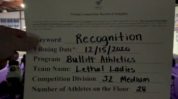 Bullitt Athletics - Lethal Ladies [Level 2 L2 Junior - Medium] 2020 America's Best Virtual National Championship