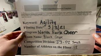 North Fork Cheer - BLACK ONYX [L3 Junior - D2 - Small - A] 2021 Varsity All Star Winter Virtual Competition Series: Event III