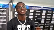 Tate Taylor After Winning the PRE Classic 200m and Breaking the HS National Record, 19.75