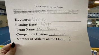 Lightning Elite - Mini Thunder [L1 Performance Recreation - 6 and Younger (NON)] 2021 Varsity Rec, Prep & Novice Virtual Challenge IV