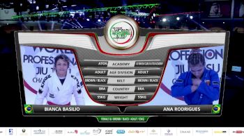 Bianca Basilio vs Ana Rodrigues 2020 Abu Dhabi World Pro