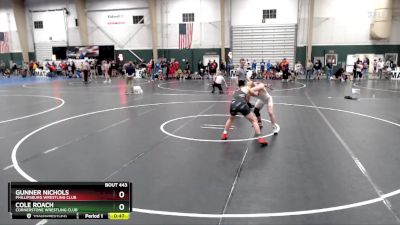 144 lbs Cons. Round 4 - Cole Roach, Cornerstone Wrestling Club vs Gunner Nichols, Phillipsburg Wrestling Club