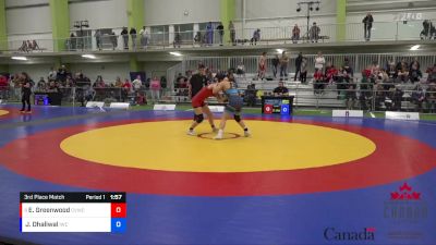 69kg 3rd Place Match - Emma Greenwood, Cowichan Valley WC vs Jasmeet Dhaliwal, Independent WC