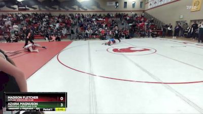 92-96 lbs Round 1 - Madison Fletcher, Outlaw Wrestling Club vs Azaria Magnuson, Marysville Wrestling Club